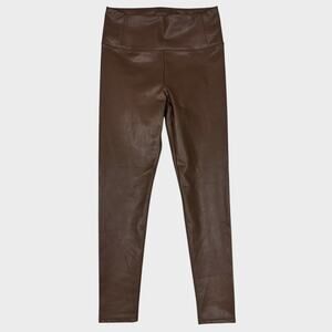 Bagatelle Collection Medium Brown Faux Leather Pants